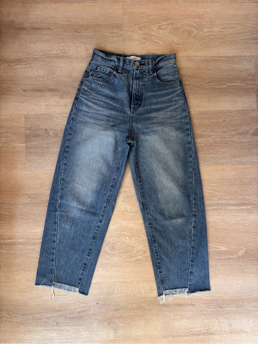 Moussy High Rise Straight Leg Jeans